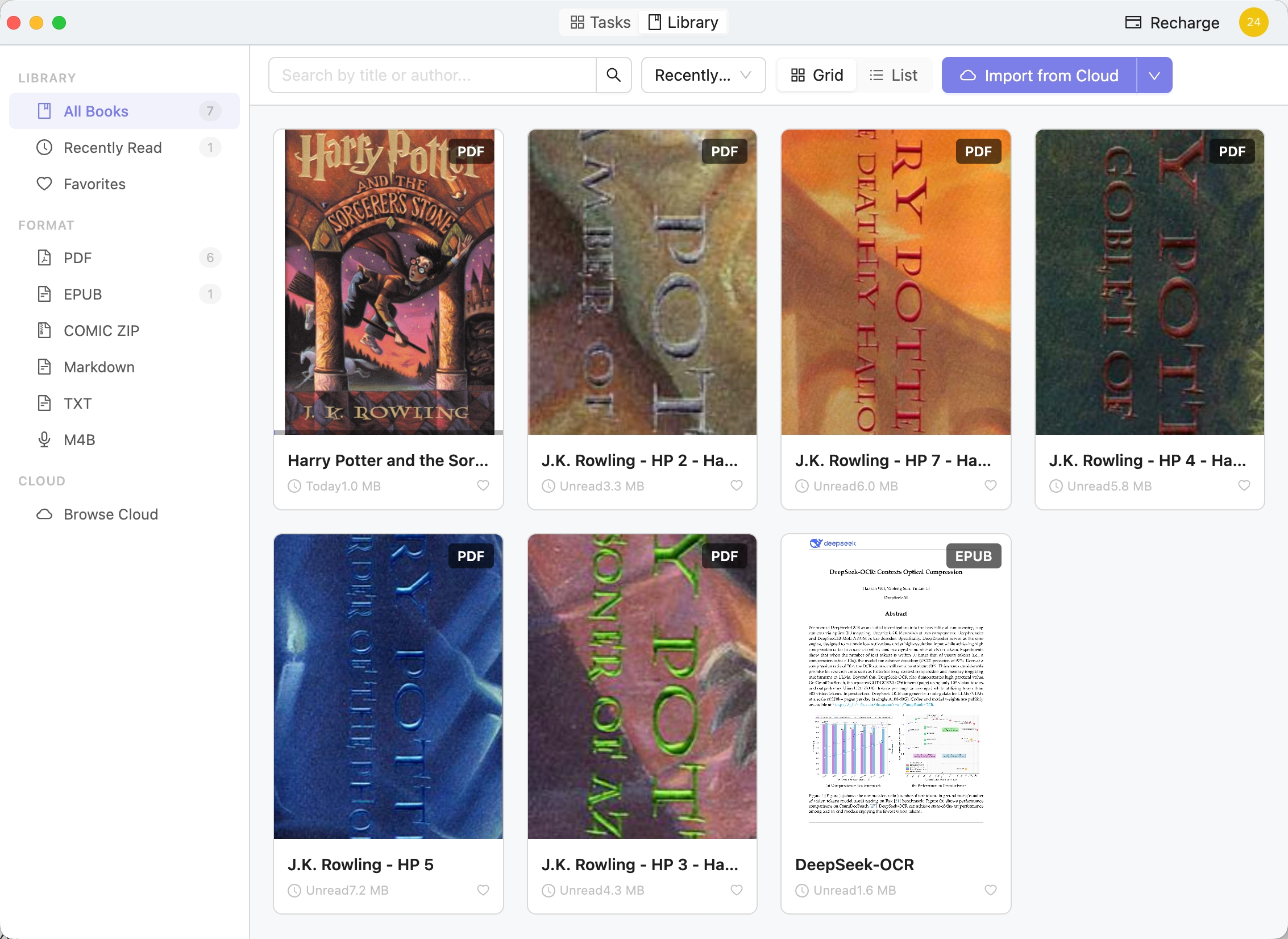 Desktop Shelf and Library